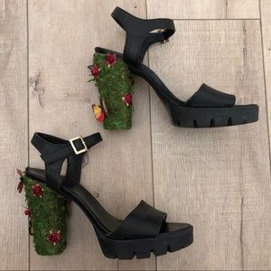 D&G inspired Black Leather Heels